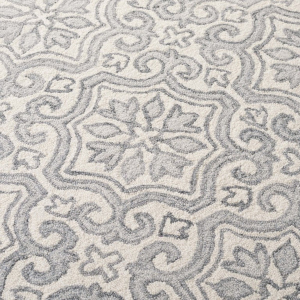 Safavieh Lrl Hand Tufted Wool Cotton Runner Rug Grey Ivory Traditional Hallway Entryway 2'-3" x 8'-0" LRL6944F-28