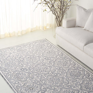 Safavieh Lrl Hand Tufted Wool Cotton Runner Rug Grey Ivory Traditional Hallway Entryway 5'-0" x 8'-0" LRL6944F-5