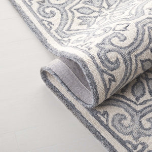 Safavieh Lrl Hand Tufted Wool Cotton Runner Rug Grey Ivory Traditional Hallway Entryway 6'-0" x 9'-0" LRL6944F-6