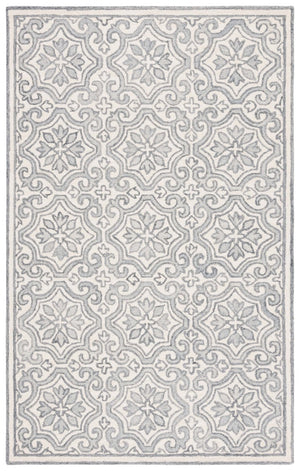 Safavieh Lrl Hand Tufted Wool Cotton Runner Rug Grey Ivory Traditional Hallway Entryway 6'-0" x 9'-0" LRL6944F-6