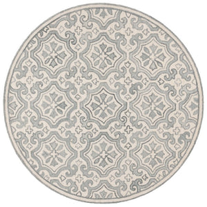 Safavieh Lrl Hand Tufted Wool Cotton Runner Rug Grey Ivory Traditional Hallway Entryway 7'-0" x 7'-0" - A LRL6944F-7R