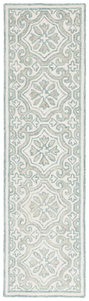 Safavieh Lrl Quinn Hand Tufted Wool Cotton Runner Rug for Hallways and Entryways Teal 2'-3" x 8'-0" LRL6944J-28