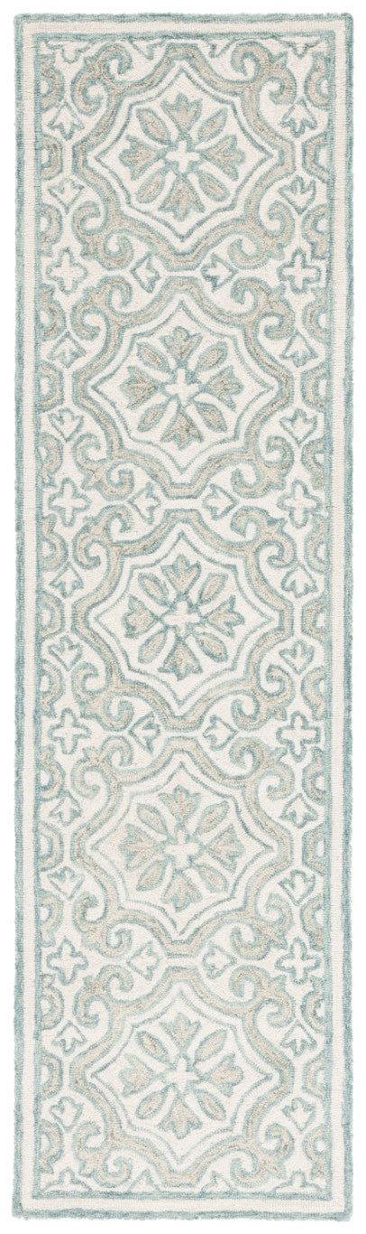 Safavieh Lrl Quinn Hand Tufted Wool Cotton Runner Rug for Hallways and Entryways Teal 2'-3" x 8'-0" LRL6944J-28