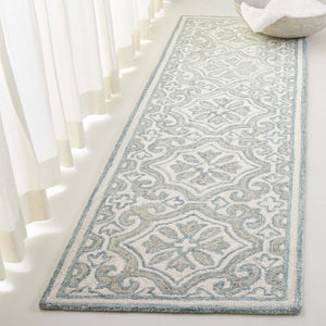 Safavieh Lrl Quinn Hand Tufted Wool Cotton Runner Rug for Hallways and Entryways Teal 2'-3" x 8'-0" LRL6944J-28