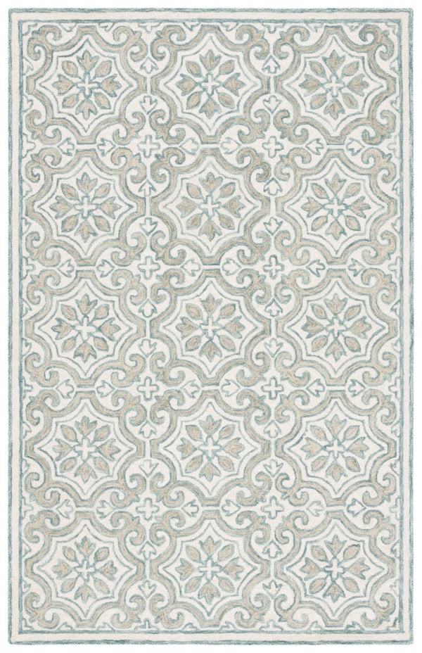 Safavieh Lrl Quinn Hand Tufted Wool Cotton Runner Rug for Hallways and Entryways Teal 5'-0" x 8'-0" LRL6944J-5
