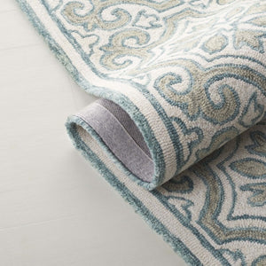 Safavieh Lrl Quinn Hand Tufted Wool Cotton Runner Rug for Hallways and Entryways Teal 5'-0" x 8'-0" LRL6944J-5
