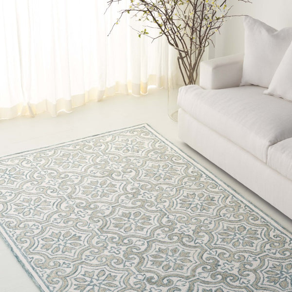 Safavieh Lrl Quinn Hand Tufted Wool Cotton Runner Rug for Hallways and Entryways Teal 5'-0" x 8'-0" LRL6944J-5
