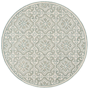 Safavieh Lrl Quinn Hand Tufted Wool Cotton Runner Rug for Hallways and Entryways Teal 7'-0" x 7'-0" Round LRL6944J-7R