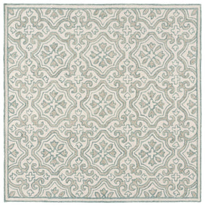 Safavieh Lrl Quinn Hand Tufted Wool Cotton Runner Rug for Hallways and Entryways Teal 7'-0" x 7'-0" Square LRL6944J-7SQ