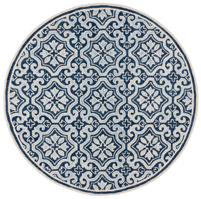 Safavieh Lrl Hand Tufted Wool Cotton Oriental Runner for Hallways and Entryways 7'-0" x 7'-0" - Round LRL6944M-7R