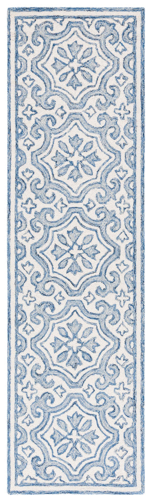 Safavieh Lrl Hand-Tufted Quinn Wool Runner 2'3" X10' Navy Ivory – Low 3/8" Pile, Durable Entryway Elegance LRL6944N-210