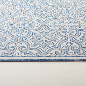 Safavieh Lrl Hand Tufted Wool Cotton Accent Rug with Navy Ivory Traditional Floral Motifs 3'-0" x 5'-0" LRL6944N-3