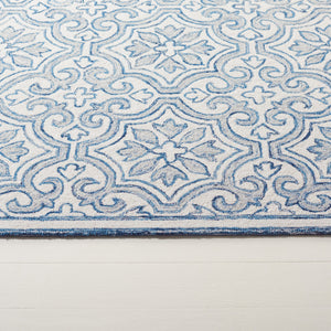 Safavieh Lrl Hand-Tufted Quinn Wool Runner 2'3" X10' Navy Ivory – Low 3/8" Pile, Durable Entryway Elegance LRL6944N-210