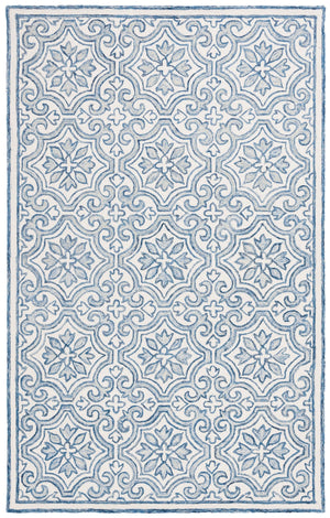 Safavieh Lrl Hand-Tufted Quinn Wool Runner 2'3" X10' Navy Ivory – Low 3/8" Pile, Durable Entryway Elegance LRL6944N-210
