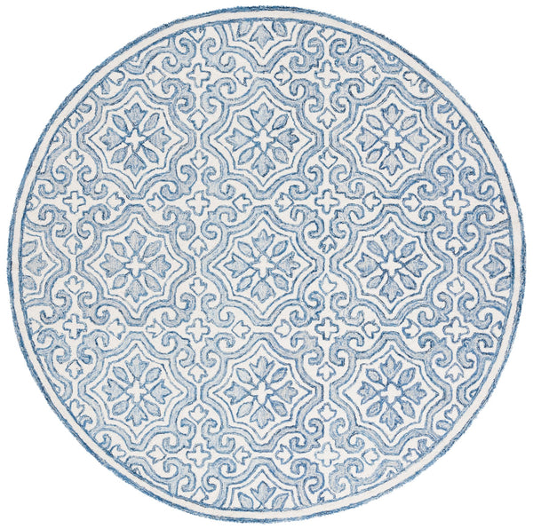 Safavieh Lrl Hand-Tufted Quinn Wool Runner 2'3" X10' Navy Ivory – Low 3/8" Pile, Durable Entryway Elegance LRL6944N-210