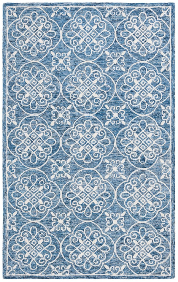 Safavieh Lrl Hand-Tufted Wool Cotton Medallion Accent Rug with Ornate Floral Detail 5'-0" x 8'-0" LRL6945N-5