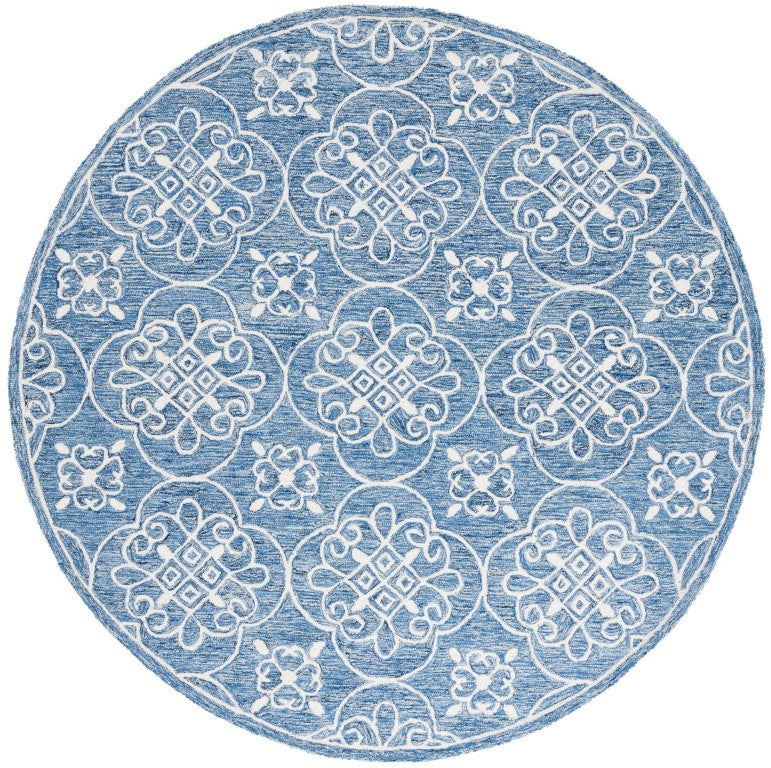 Safavieh Lrl Hand-Tufted Wool Cotton Medallion Accent Rug with Ornate Floral Detail 7'-0" x 7'-0" - Round LRL6945N-7R