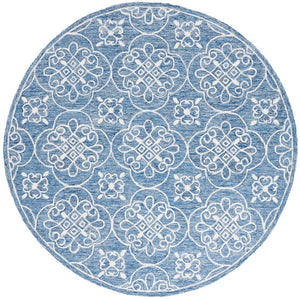 Safavieh Lrl Hand-Tufted Wool Cotton Medallion Accent Rug with Ornate Floral Detail 7'-0" x 7'-0" - Round LRL6945N-7R
