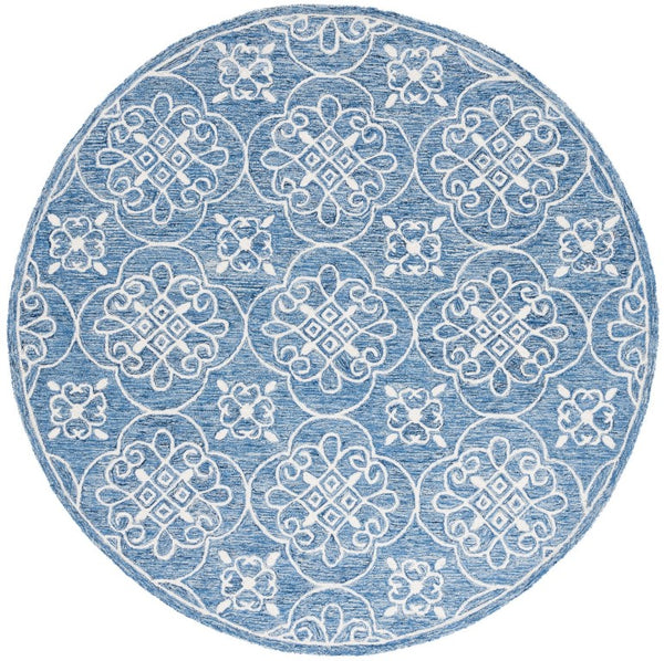 Safavieh Lrl Hand-Tufted Wool Cotton Medallion Accent Rug with Ornate Floral Detail 7'-0" x 7'-0" - Round LRL6945N-7R