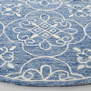 Safavieh Lrl Hand-Tufted Wool Cotton Medallion Accent Rug with Ornate Floral Detail 7'-0" x 7'-0" - Round LRL6945N-7R