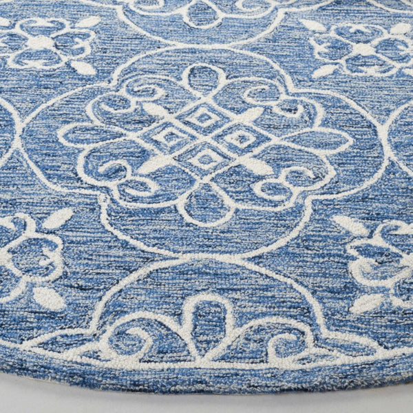Safavieh Lrl Hand-Tufted Wool Cotton Medallion Accent Rug with Ornate Floral Detail 7'-0" x 7'-0" - Round LRL6945N-7R