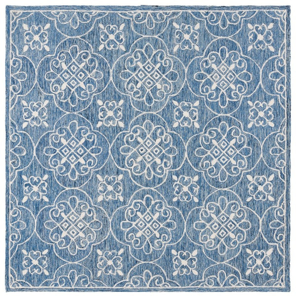 Safavieh Lrl Hand-Tufted Wool Cotton Medallion Accent Rug with Ornate Floral Detail 7'-0" x 7'-0" - Square LRL6945N-7SQ