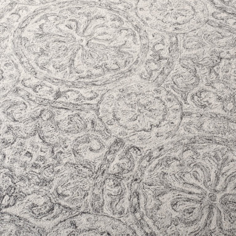 Safavieh Lrl Hand-Tufted Wool Runner Oriental Pattern Ivory Grey Hallway Accent Rug 6'-0" x 9'-0" LRL6947F-6