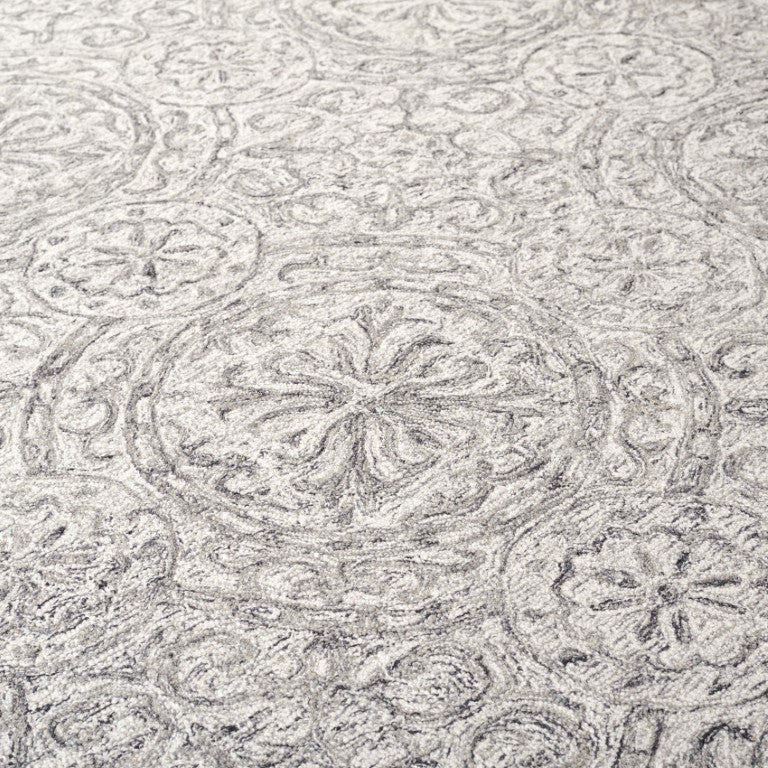 Safavieh Lrl Hand-Tufted Wool Runner Oriental Pattern Ivory Grey Hallway Accent Rug 6'-0" x 9'-0" LRL6947F-6