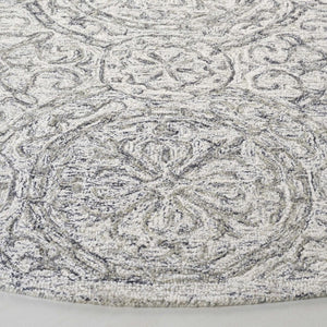 Safavieh Lrl Hand-Tufted Wool Runner Oriental Pattern Ivory Grey Hallway Accent Rug 7'-0" x 7'-0" Round LRL6947F-7R
