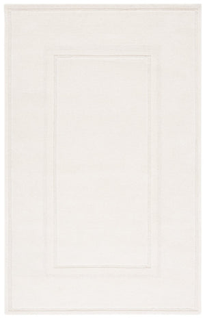 Safavieh Lrl Hand Tufted Wool Blend Area Rug Solid Ivory Minimalist Low Pile Living Room 5' x 8' LRL6948A-5