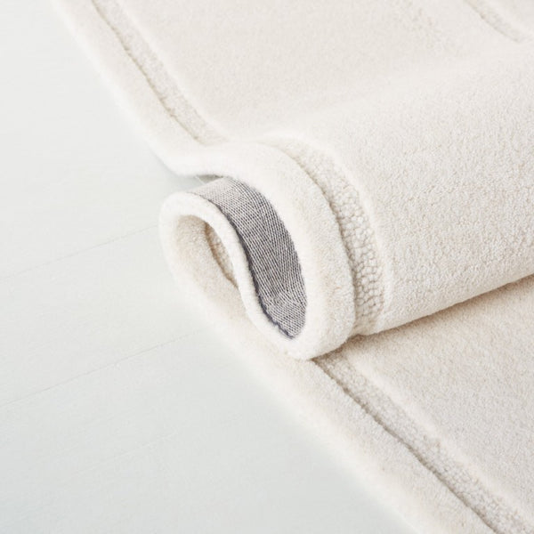 Safavieh Lrl Hand Tufted Wool Blend Area Rug Solid Ivory Minimalist Low Pile Living Room 5' x 8' LRL6948A-5