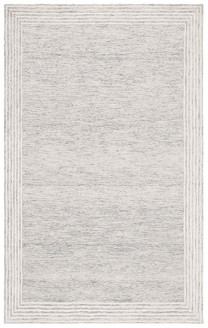 Safavieh Lrl Hand-Tufted Wool Cotton Runner Rug in Neutral Grey Ivory with Border Detail 5'-0" x 8'-0" LRL6949F-5