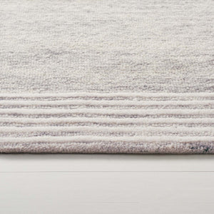Safavieh Lrl Hand-Tufted Wool Cotton Runner Rug in Neutral Grey Ivory with Border Detail 9'-0" x 12'-0" LRL6949F-9