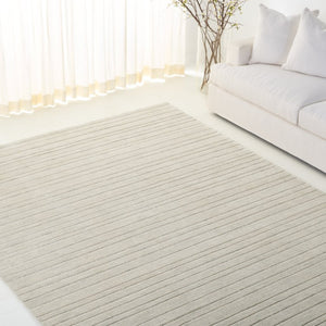 Safavieh Lauren Ralph Handloomed Wool Cotton Accent Rug Neutral Grey Plush Bedroom Entryway 8'-0" x 10'-0" LRL6952F-8