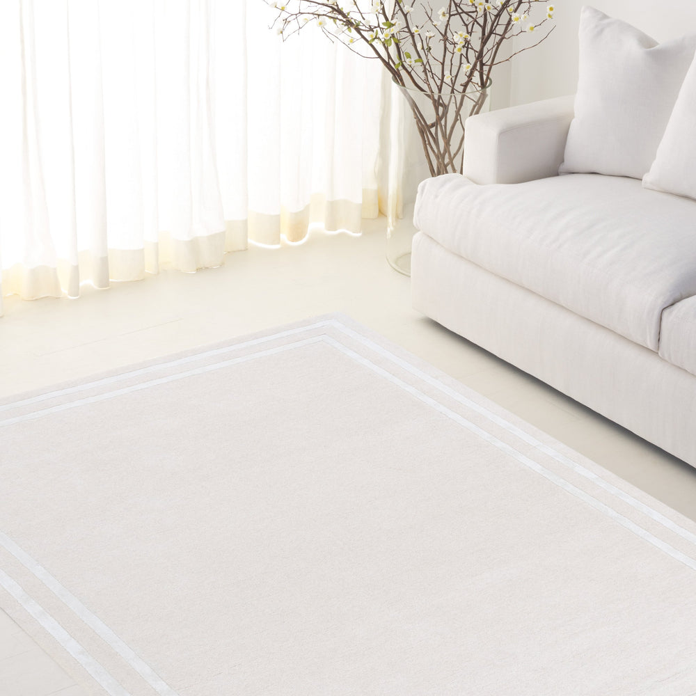 Safavieh Lauren Ivory Hand-Tufted Wool-Viscose Area Rug With Subtle Border — Durable, Plush Low-Profile Elegance 4'-0" x 6'-0" LRL6953A-4