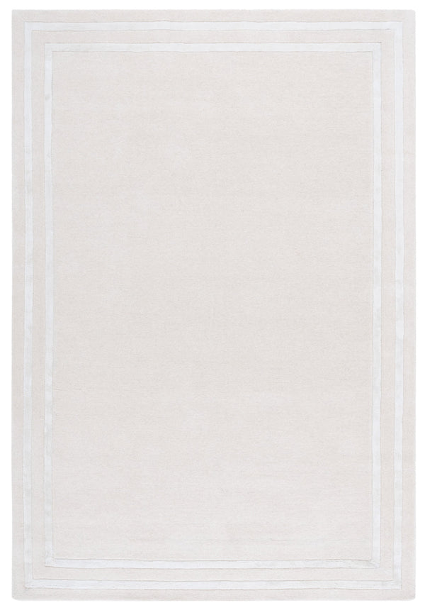Safavieh Lauren Ivory Hand-Tufted Wool-Viscose Area Rug With Subtle Border — Durable, Plush Low-Profile Elegance 4'-0" x 6'-0" LRL6953A-4