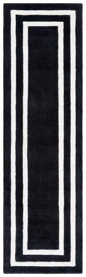 Safavieh Lauren Hand‑Tufted Charcoal & Ivory Wool‑Viscose Rug With Double Border—Plush Low‑Profile Comfort 8'-0" x 10'-0" LRL6953H-8