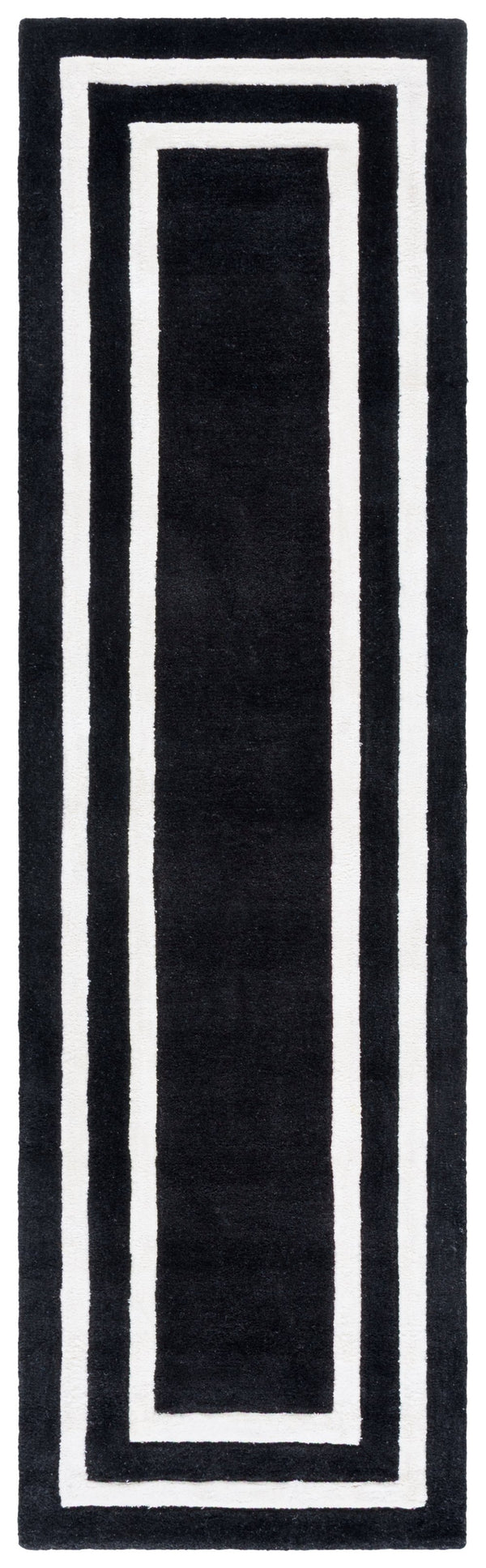 Safavieh Lauren Hand‑Tufted Charcoal & Ivory Wool‑Viscose Rug With Double Border—Plush Low‑Profile Comfort 8'-0" x 10'-0" LRL6953H-8