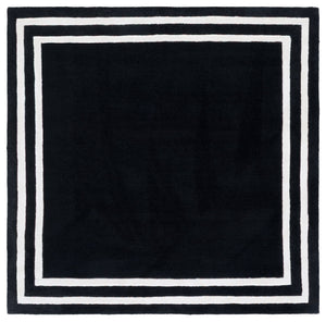 Safavieh Lauren Hand‑Tufted Charcoal & Ivory Wool‑Viscose Rug With Double Border—Plush Low‑Profile Comfort 8'-0" x 10'-0" LRL6953H-8