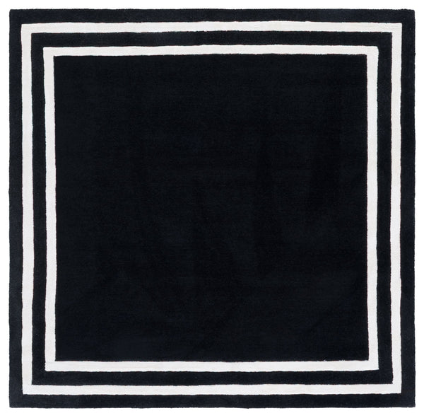 Safavieh Lauren Hand‑Tufted Charcoal & Ivory Wool‑Viscose Rug With Double Border—Plush Low‑Profile Comfort 8'-0" x 10'-0" LRL6953H-8