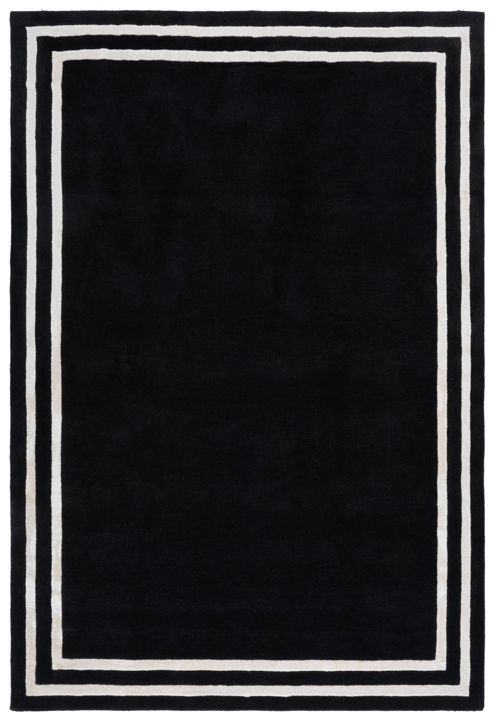 Safavieh Lauren Hand‑Tufted Charcoal & Ivory Wool‑Viscose Rug With Double Border—Plush Low‑Profile Comfort 8'-0" x 10'-0" LRL6953H-8