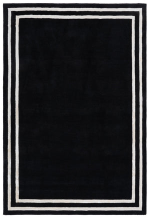 Safavieh Lauren Hand‑Tufted Charcoal & Ivory Wool‑Viscose Rug With Double Border—Plush Low‑Profile Comfort 8'-0" x 10'-0" LRL6953H-8