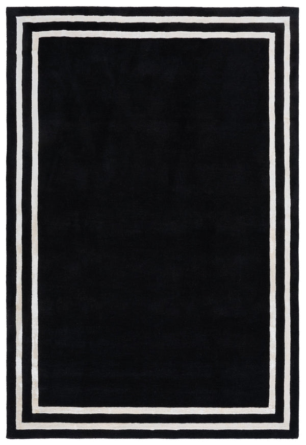 Safavieh Lauren Hand‑Tufted Charcoal & Ivory Wool‑Viscose Rug With Double Border—Plush Low‑Profile Comfort 8'-0" x 10'-0" LRL6953H-8