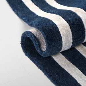 Safavieh Lauren Ralph Hand Tufted Wool Viscose Area Rug Navy Ivory Geometric Living Room LRL6953N-9