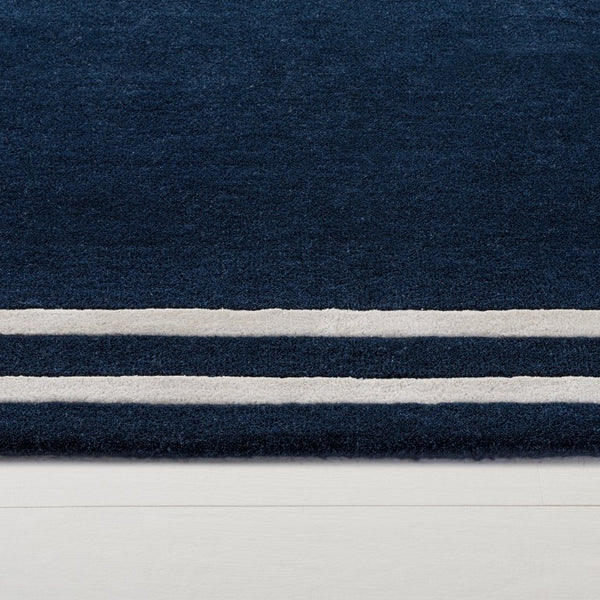 Safavieh Lauren Ralph Hand Tufted Wool Viscose Area Rug Navy Ivory Geometric Living Room LRL6953N-9