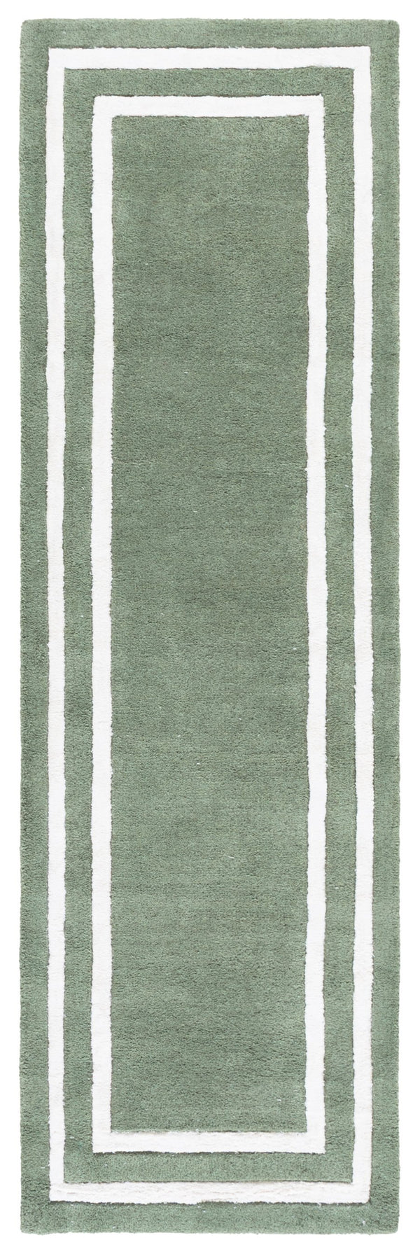Safavieh Lauren Hand-Tufted Light Green Ivory Rug — Wool-Viscose Blend, Double Border, Low Plush Elegance 6'-0" x 6'-0" LRL6953W-6SQ