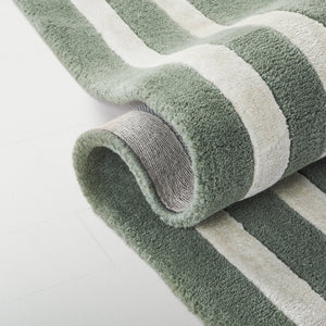 Safavieh Lauren Hand-Tufted Light Green And Ivory Area Rug, 70% Wool 30% Viscose, Low Pile, Artisanal Luxe 9'-0" x 12'-0" LRL6953W-9