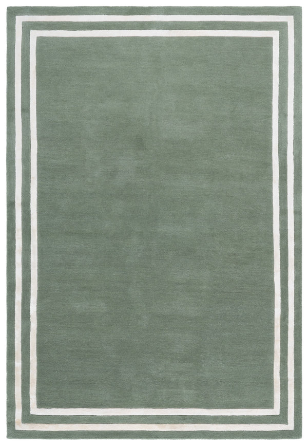 Safavieh Lauren Hand-Tufted Light Green And Ivory Area Rug, 70% Wool 30% Viscose, Low Pile, Artisanal Luxe 9'-0" x 12'-0" LRL6953W-9