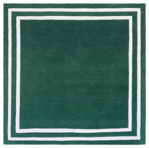 Safavieh Lauren Hand-Tufted Green Ivory Runner Rug — Wool-Viscose Low-Profile Hallway Accent, Durable Elegance 2'-3" x 8'-0" LRL6953Y-28