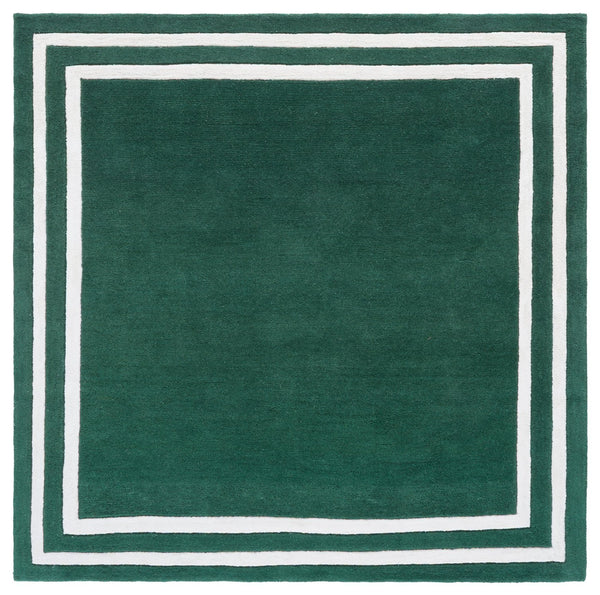 Safavieh Lauren Hand-Tufted Green Ivory Runner Rug — Wool-Viscose Low-Profile Hallway Accent, Durable Elegance 2'-3" x 8'-0" LRL6953Y-28